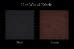 12oz Wax 100% Cotton Duck Fabric OilSkin by Hunter-Outdoor Samples Swatch BROWN & BLACK