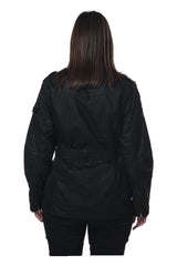 Nevada Ladies Belted/Biker Style Wax Jacket