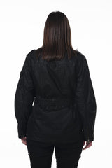 Nevada Ladies Belted/Biker Style Wax Jacket