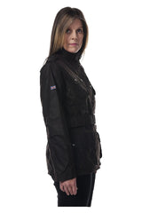 Nevada Ladies Belted/Biker Style Wax Jacket